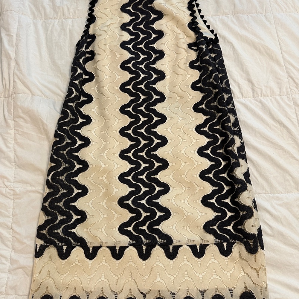 Kate Spade Sleeveless Shift Dress Cream & Navy size 0